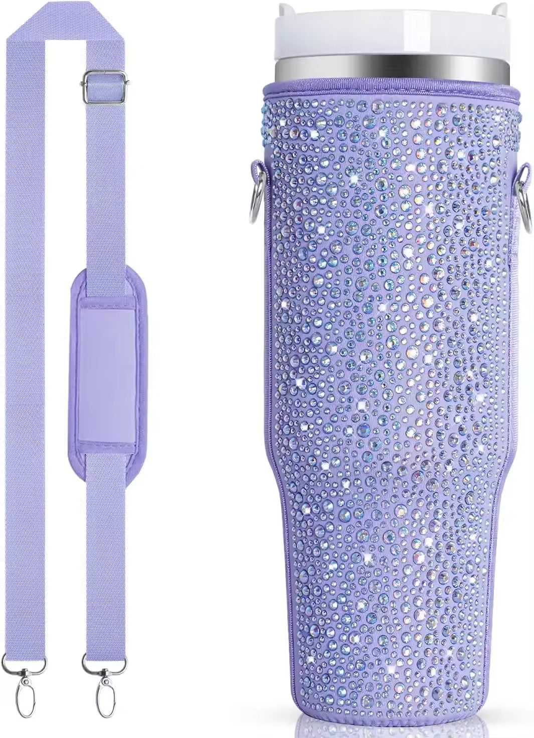 40oz Tumbler Carry Bag With Adjustable Strap - Bling