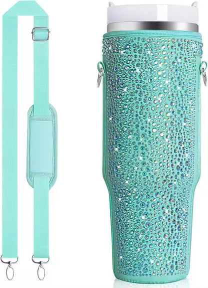 40oz Tumbler Carry Bag With Adjustable Strap - Bling