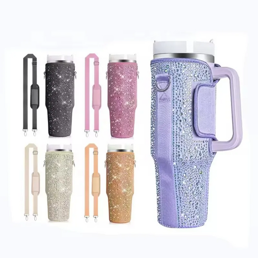 40oz Tumbler Carry Bag With Adjustable Strap - Bling