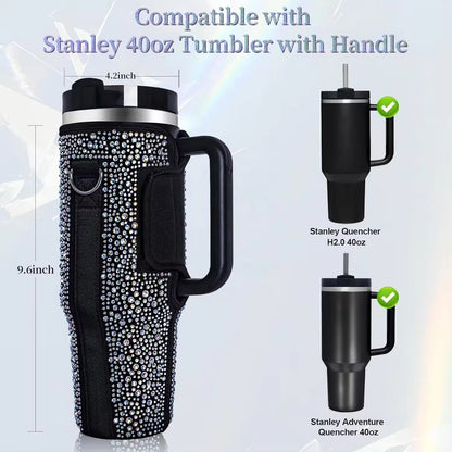 40oz Tumbler Carry Bag With Adjustable Strap - Bling